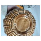 Lot of (2) Roseville Pottery Nesting Bowls & Teal Bauer Bowl