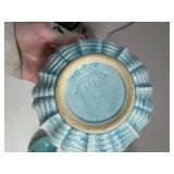 Lot of (2) Roseville Pottery Nesting Bowls & Teal Bauer Bowl