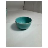 Lot of (2) Roseville Pottery Nesting Bowls & Teal Bauer Bowl