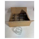 Lot of (12) 8 oz. Square Mason Jar