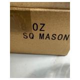 Lot of (12) 8 oz. Square Mason Jar