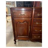 Drexel French Provincial Cherry Buffet Sideboard Breakfront Console Server