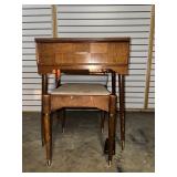 60s Singer Heavy Duty Sewing Machine in Walnut Wood - Works!