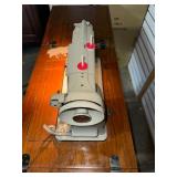 60s Singer Heavy Duty Sewing Machine in Walnut Wood - Works!