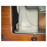 60s Singer Heavy Duty Sewing Machine in Walnut Wood - Works!