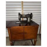Antique Domestic Rotary Sewing Machine Model E-6354 w/ Table