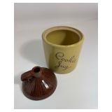 Vintage Monmouth Cookie Jug Cookie Jar Stoneware Made in USA