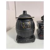 Set of (3) McCoy Pottery Pot Belly Stove Cookie Jars