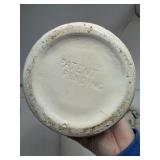 American Bisque Cat in Basket Cookie Jar