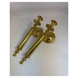Set of (2) Vintage Brass Wall Sconce Candle holders