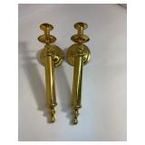 Set of (2) Vintage Brass Wall Sconce Candle holders