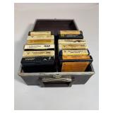 Vintage 8-track Tapes in a Carrying Case