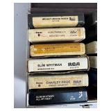 Vintage 8-track Tapes in a Carrying Case