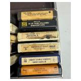 Vintage 8-track Tapes in a Carrying Case