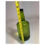 Vintage Green Glass Bottle with Original Cap AND Liquid