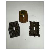 Lot of (3) Vintage Light-switch Covers