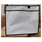White Over The Shoulder Tote - 14" x 7" x 12"