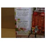 Estilo Glass Jar Drink Dispenser and Stand - 4.1L