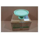 Martha Stewart 8.5" Handmade Jadeite Glass Cake Stand
