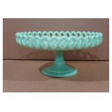 Martha Stewart 8.5" Handmade Jadeite Glass Cake Stand