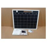 Rustic White Wood Chalkboard Calendar - 16"x20"