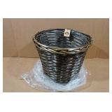 Household Wicker Waste Basket with Plastic Liner