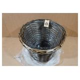 Household Wicker Waste Basket with Plastic Liner
