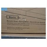 Espresso Faux Leather Bench Seat - 35.8"x12.9"x2.17"