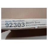 Espresso Faux Leather Bench Seat - 35.8"x12.9"x2.17"