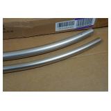 Zenith Dual Mount Curved Stall Rod - Brushed Nickel