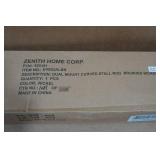 Zenith Dual Mount Curved Stall Rod - Brushed Nickel