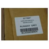 Cordless Magnetic Roman Shade - Grey, 33"x64"