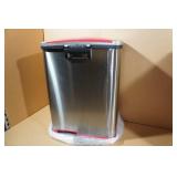 13-Gallon Stainless Steel AbsorbX Trash Can