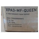3" Memory Foam Mattress Topper - Queen