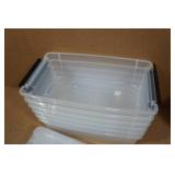 *6* Clear Storage Bins