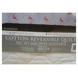 3-Piece Cotton Reversible Quilt - King