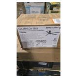 Hampton Bay Caltris 52 in. Integrated LED Indoor/Outdoor Matte Black Ceiling Fan with Light and Pull Chains Included