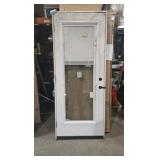 Masonite 32 in. x 80 in. Full Lite Mini Blind Right-Hand Inswing Painted Steel Prehung Front Exterior Door No Brickmold