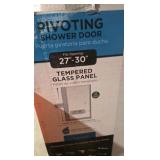 (2) Delta 24-3/8 in. x 63-1/8 in. x 1/4 in. (6mm) Frameless Pivoting Shower Door Glass Panel in Clear (For 27-30 in. Doors)