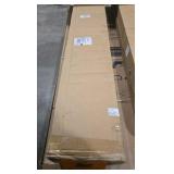 easelife 48 in. x 80 in. (Double 24 in. Bifold Door) Pre Assembled Clear Glass Spruce Solid Core Wood Bi-fold Door with Hardware