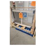 JELD-WEN V-2500 Series 59.5 in. W x 35.5 in. H Left-Handed White Vinyl Low-E Sliding Window w/ Brickmould Nail Fin Frame