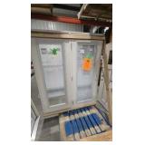 MMI DOOR 63 in. x 81.75 in. Clear Glass Internal Blinds Fiberglass Smooth Prehung Right Hand Full Lite Stationary Patio Door