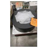 Real Flame Aegean 36 in. W X 15 in. H Round Powder Coated Steel Liquid Propane Fire Pit in Black with NG Conversion Kit