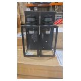 1-Light Matte Black Motion Sensing Dusk to Dawn Non-Solar Outdoor Wall Lantern Sconce with Clear Tempered Glass (2-Pack)