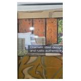 OUTDECO Rainforest 3 ft. x 6 ft. Oxy-Shield Corten Steel Decorative Screen Panel in Rust with 6-Screws