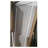 DreamLine QWALL-5 40-in x 34-in 3-Piece Glue To Wall White Side and Back Walls