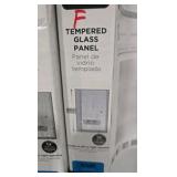 (2) Delta 27-3/8 in. x 63-1/8 in. x 1/4 in. (6mm) Frameless Pivoting Shower Door Glass Panel in Rain (For 30-33 in. Doors)