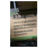 Lifetime 30 in. W x 1 in. H Shed Shelve Kit
