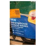 (7) Vigoro Westbrook 35 in. x 48 in. Black Steel Fence Panel