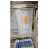 MMI DOOR 63 in. x 81.75 in. Clear Glass Internal Blinds Fiberglass Smooth Prehung Right Hand Full Lite Stationary Patio Door